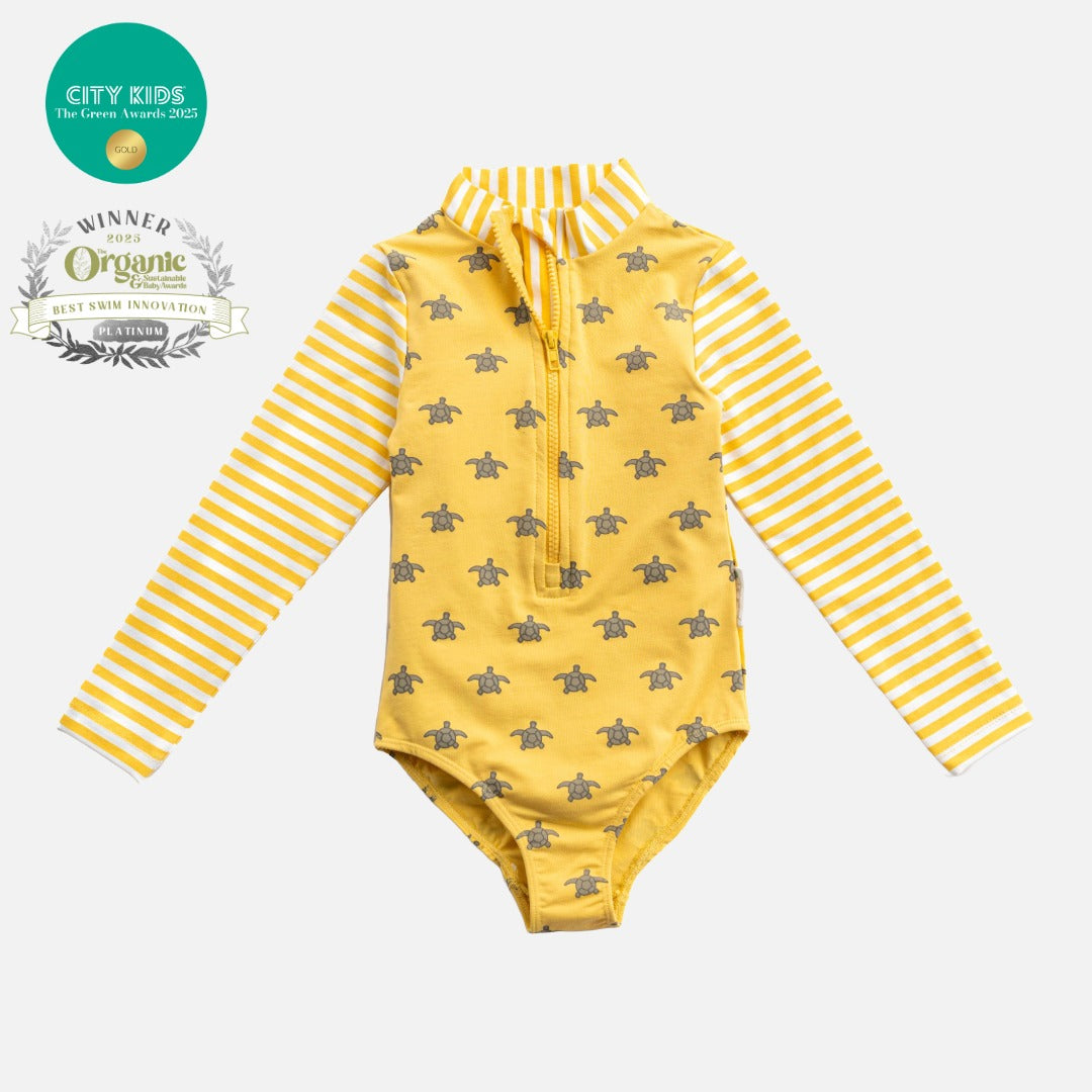 Girls Long Sleeve Swimming Costume