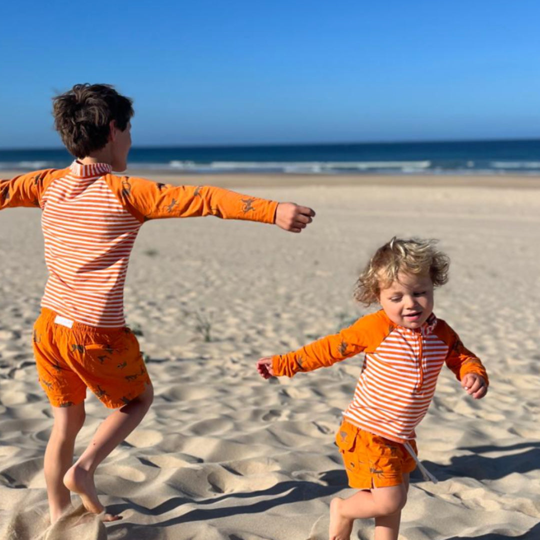 Boys Patterned Swim Trunks