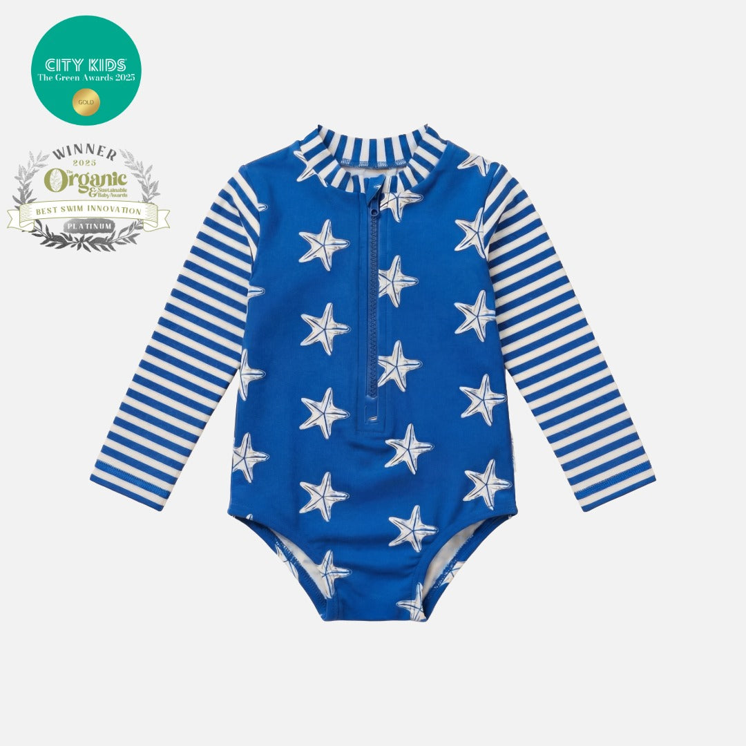 Girls Long Sleeve Swimming Costume
