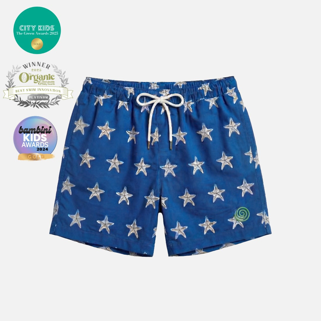 Boys Patterned Swim Trunks