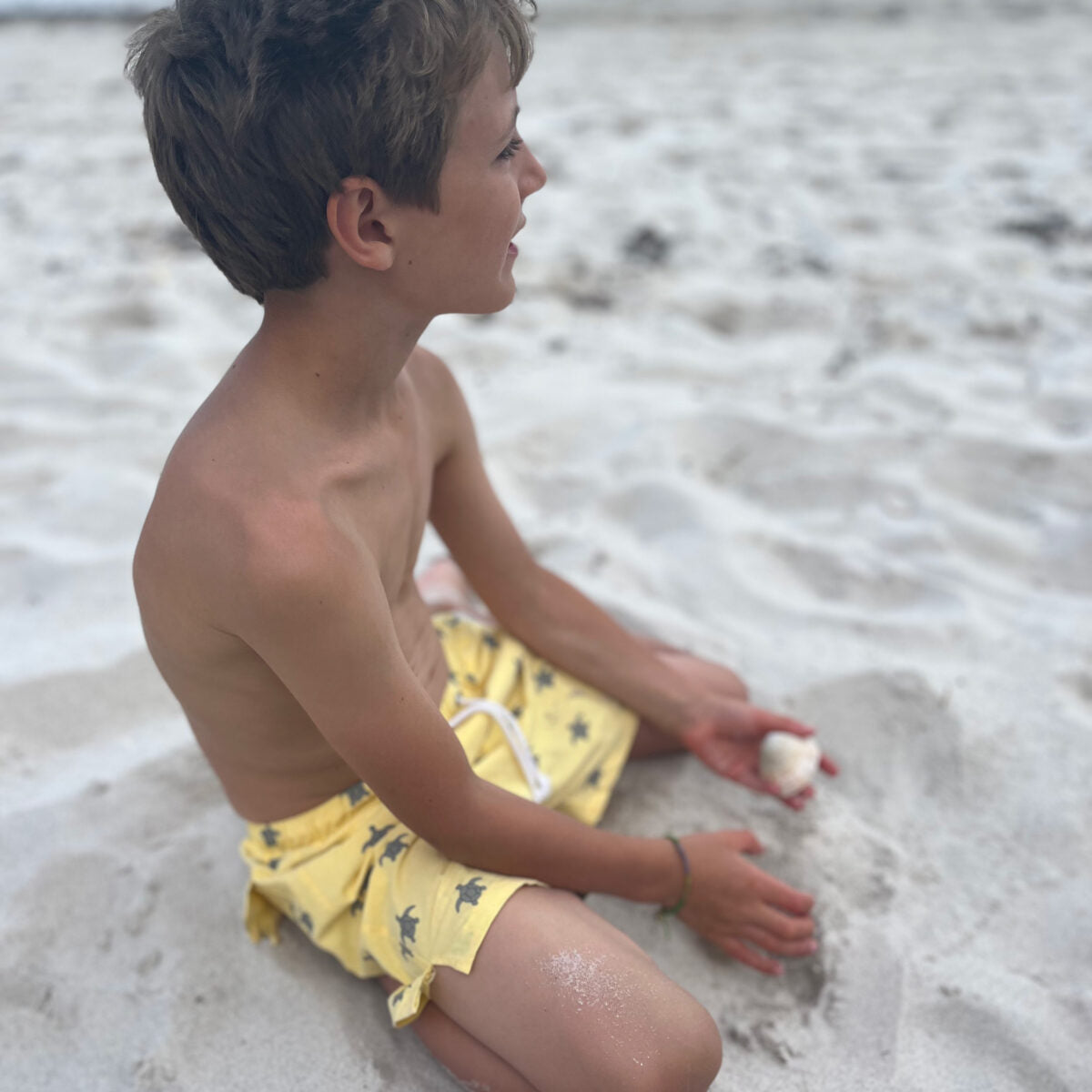 Boys Patterned Swim Trunks