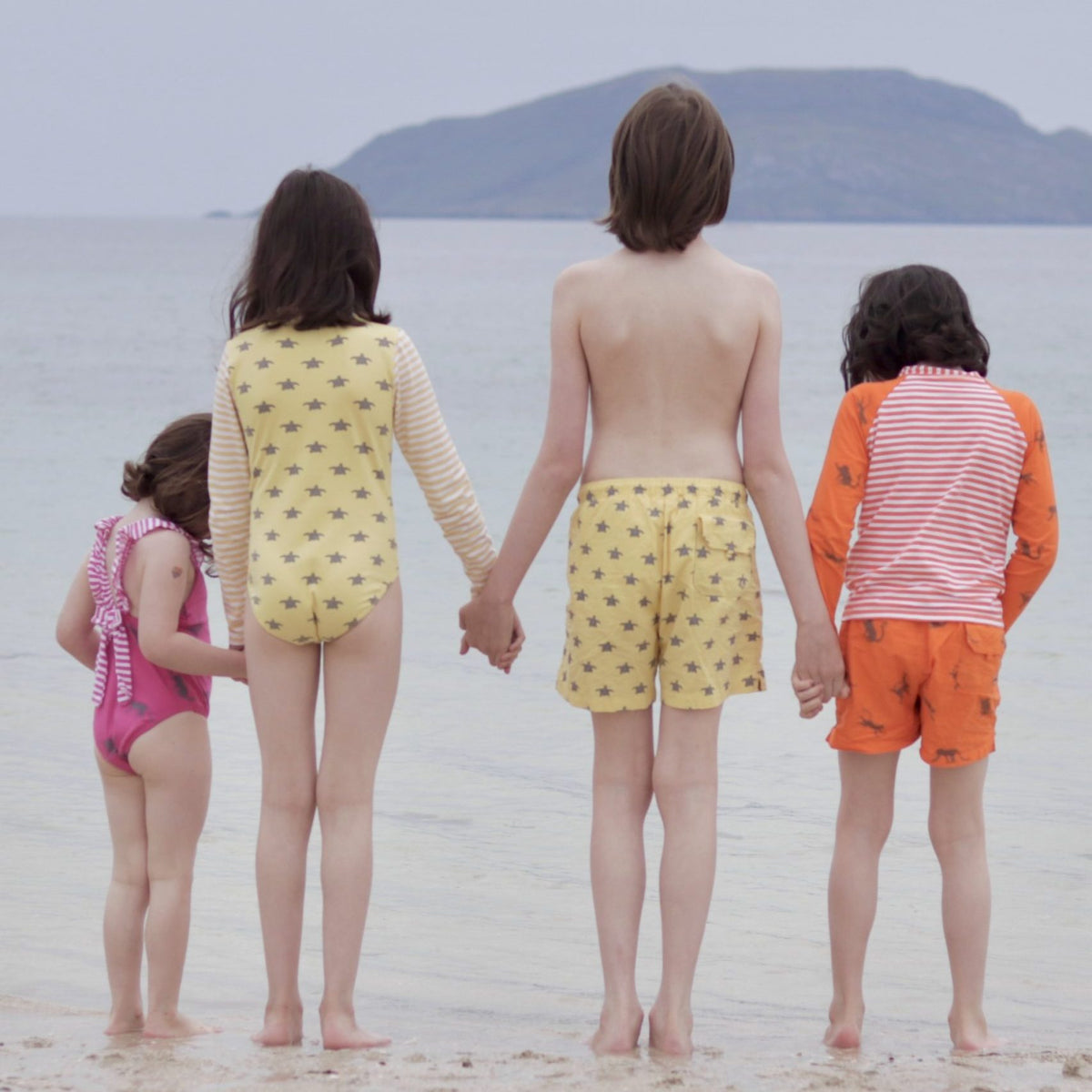 Boys Patterned Swim Trunks