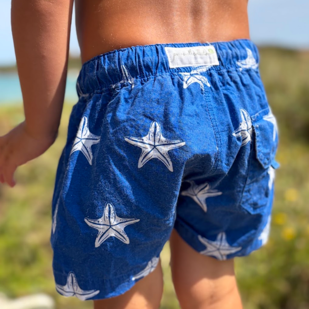 Boys Patterned Swim Trunks